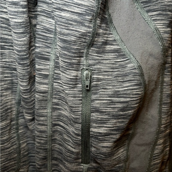 Lululemon - Grey and White Casual Long Sleeve Scuba Hoodie Full Zip in Size 2 - Picture 9 of 13